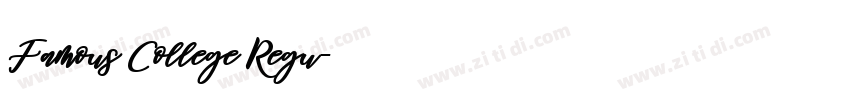Famous College Regu字体转换